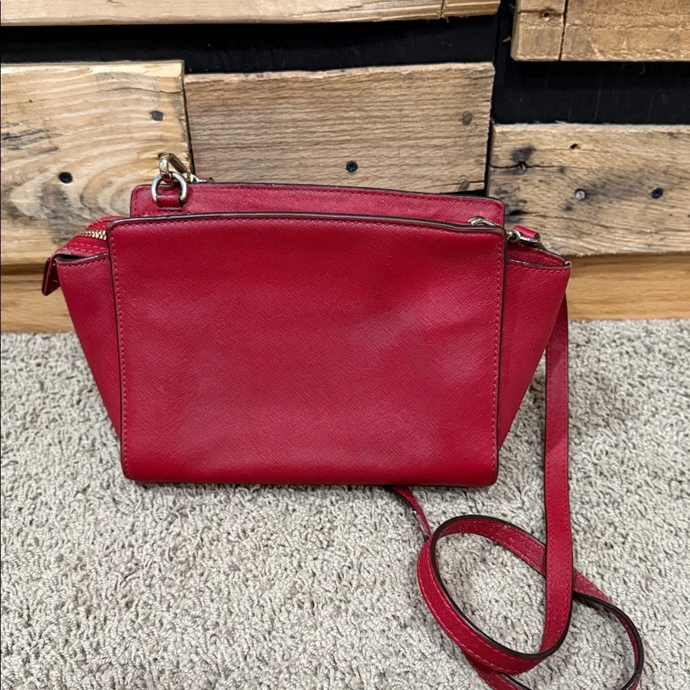 Michael‎ Kors Selma Red Saffiano Leather Red Crossbody bag